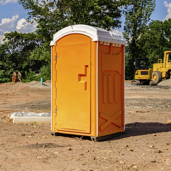 what is the cost difference between standard and deluxe porta potty rentals in Highland Hills